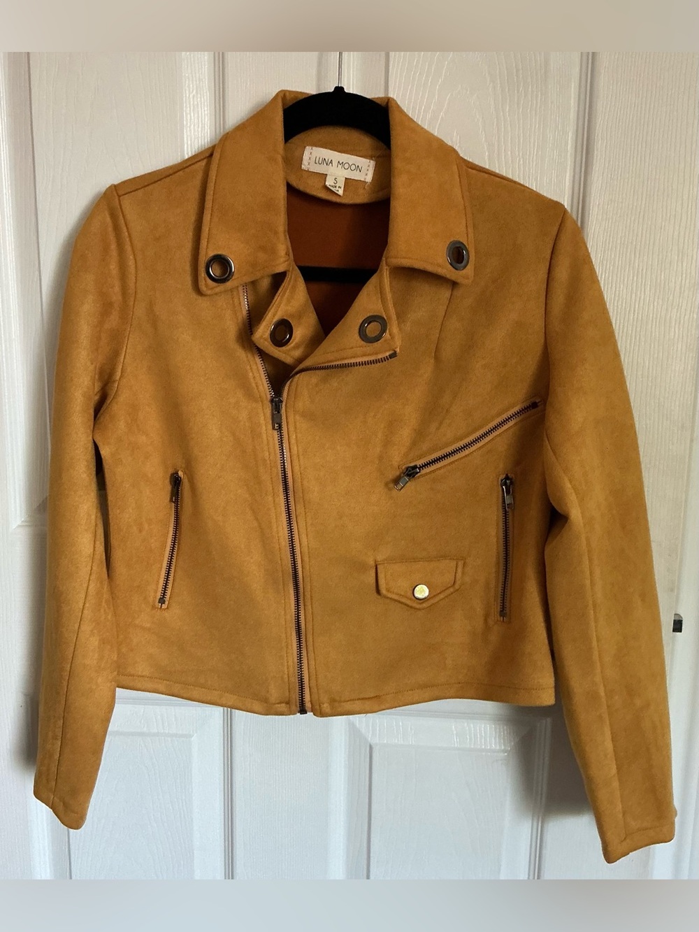 Mustard yellow suede jacket